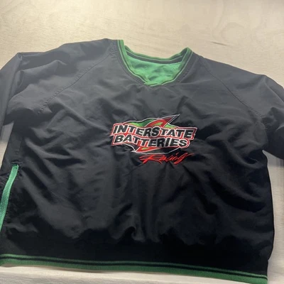 Cortavientos reversible NASCAR de principios de la década de 2000 Bobby Labonte baterías interestatales XL Foto 1 de 4