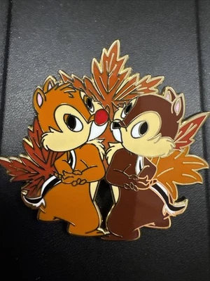 Prendedor Chip and Dale Brown Leaves Flower Series Disney Land Paris DLRP (C6) Foto 1 de 4