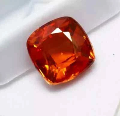 Piedra preciosa suelta certificada corte cojín zafiro naranja natural de 6,05 quilates con regalo Foto 1 de 4