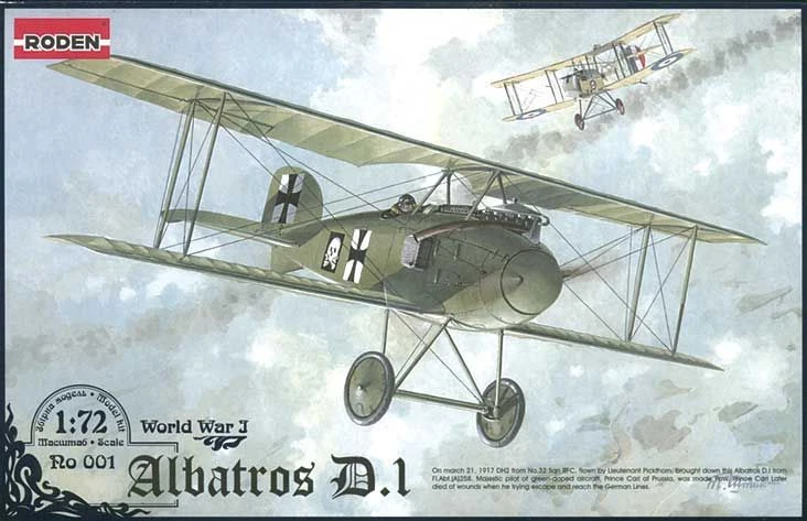 Roden 001 - 1:72 Albatros D.I World War 1 - Nuovo - Immagine 1 di 1