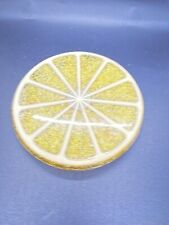 Vintage Wondermold Lemon Slice Trivet Hot Plate Glass Like Resin MCM
