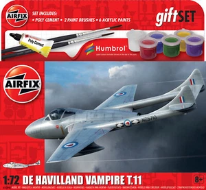 MAQUETA DE HAVILLAND VAMPIRE T.11 +PINTURAS+PINCEL+PEGAMENTO 1:72 AIRFIX A55204 - Imagen 1 de 10
