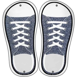 Insegna Stampa Wall Art Blu Glitter 8"x4" Metallo Alluminio Contorni Scarpe (Set di 2) Wall Art - Foto 1 di 1