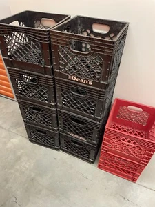 Vintage Plastic Milk Beer Crate 13x13x11” Multicolor Red Black Orange Blue - Picture 1 of 9