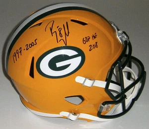 Casco de velocidad F/S firmado por Ryan Longwell PACKERS con GBP HOF 2018 y 1997-05 JSA AUTO - Imagen 1 de 2