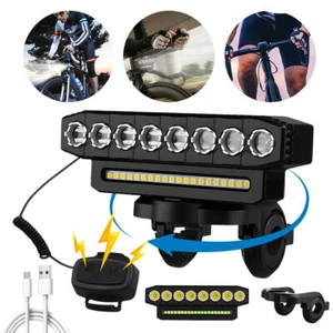 Bicycle Front Headlight Super Bright LED Bike Light USB Rechargeable Waterproof - Picture 1 of 12