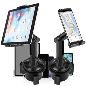 Car Mount Car Cup Holder Phone Stand For 4.7-12.9" iPhone iPad Tablet Universal - Picture 1 of 12