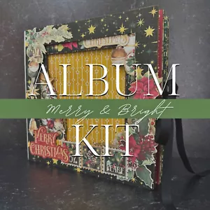Graphic45 KIT ÁLBUM TÚNEL FESTIVO FELIZ Y BRILLANTE álbum de recortes NAVIDAD - Imagen 1 de 15