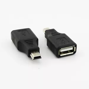 1pcs USB 2.0 A Female To Mini USB 5 Pin Male Plug OTG Adapter Converter Straight - Picture 1 of 6