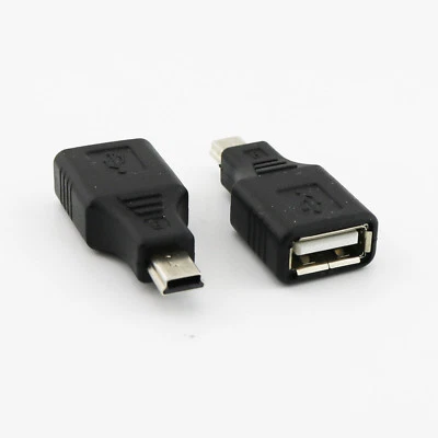1pcs USB 2.0 A Female To Mini USB 5 Pin Male Plug OTG Adapter Converter Straight - Image 1 of 4