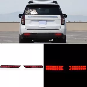 for Chevrolet Suburban 2021-2023 Red LED Rear Bumper Reflectors Tail Light 1 set - Picture 1 of 8