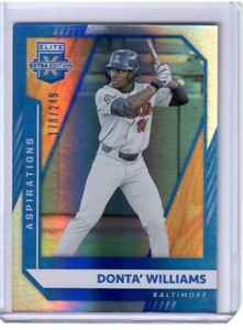 Donta' Williams 2021 Elite Extra Edition Blue Aspirations /249 Orioles
