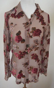 10 Anthropologie Velvet Rose Blouse Made in USA Original Label - Picture 1 of 7