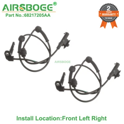 2X Front Left Right ABS Wheel Speed Sensor For Jeep Cherokee 14-20 68217205AA - Image 1 of 4