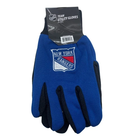Nhl New York Rangers Embroidered Team Work Sport Utility Gloves blue black Cover