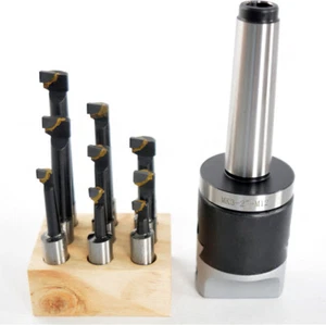 2" boring head + 9pcs 1/2" carbide boring bars with MT3 M12 Bridgeport milling - Picture 1 of 10