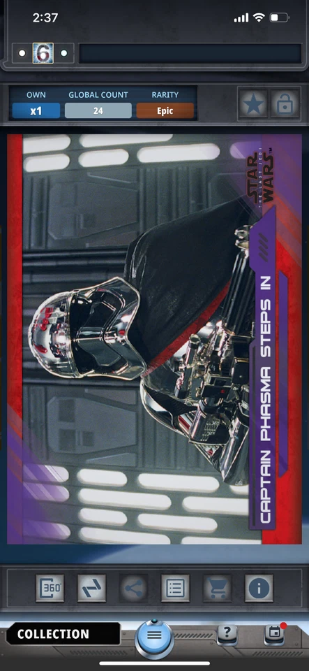 Star Wars Card Trader Sith Trooper Award Epic - Image 1 of 1