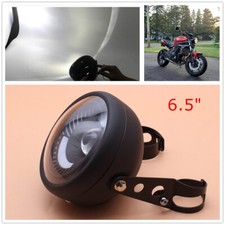 Modified Motorcycle Cafe Racer Bobber LED Headlight White Light Mount Bracket