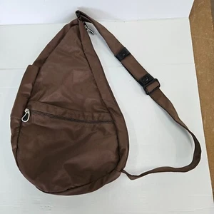 AMERIBAG Healthy Back Leather -BACKPACK SLING TAN/BROWN Shoulder Bag 18" - Picture 1 of 16