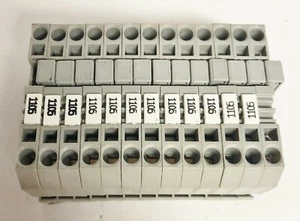 13 - Wago 281 4mm2 Lot - Terminal Blocks w/13- Adjacent Jumper #10121 - Picture 1 of 6