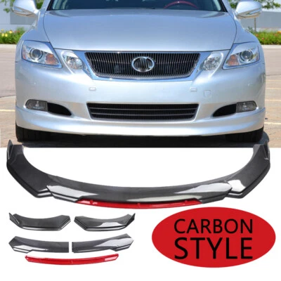 For 2008 Lexus GS 460 Front Bumper Lip Spoiler Splitter Carbon Fiber Style Foto 1 de 4