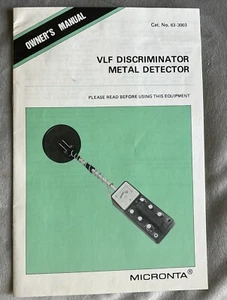 Micronta VLF Discriminator Metal Detector Owners Manual - Picture 1 of 2