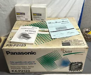 Vintage Panasonic KX-P2123 Dot Matrix color Printer 24 PIN Quiet + Extras & Box - Picture 1 of 15