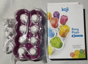 Koji Ring Pops 8 Slot Silicone Mold Popsicles Lollipops Chocolates - Picture 1 of 5