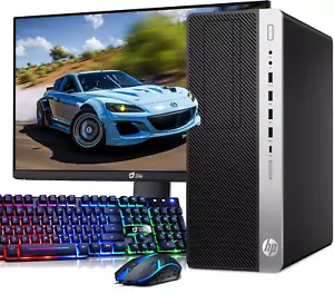 HP MT Gaming PC i5-8500 32GB Ram 1TB SSD 24" LED RGB KB&M GTX 1660s Win11 - Picture 1 of 8