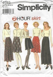 Simplicity Pattern 9765 ~ 2 Hour Bias Cut Skirt Sz 10-12-14 Length Variations - Picture 1 of 2