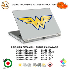 Wonder woman adesivo notebook tablet sticker comics picture print pvc 1 pz. - Photo 1/2