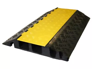 Kabelbrücke 2-Kanal Kabel Rampe PKW LKW Überfahrschutz Schlauchbrücke Gummi - Bild 1 von 2