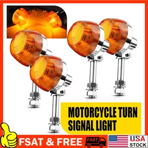 4Pcs Signal Turn Light 8mm 12V For Honda CT70 CT90 XL100 CB350 CM400 CB450 CB750 - Picture 1 of 11