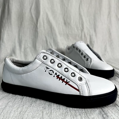 Tommy Hilfiger 女式 6 码 Luhn 运动鞋 Y2K 学院风休闲预科学校网球 — 第 1/4 张图片