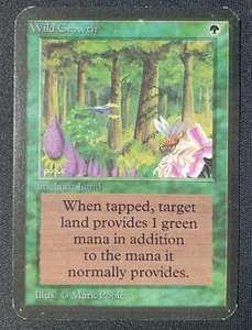 Magic WILD GROWTH Alpha 1993 First Edition MTG Limited CARD Old School - Bild 1 von 3
