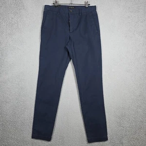 Pantalone Banana Republic uomo taglia 30x32 mezzaluna blu navy vivo in chino slim fit nuovo con etichette - Foto 1 di 12