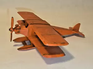 Tootsietoy single propeller BI-WING SEAPLANE #4675 CIRCA 1934 PLANE Pontoons - Picture 1 of 4