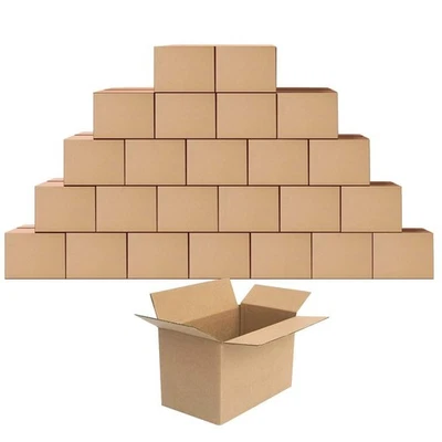 Small Shipping Corrugated Boxes 11x6x6 inches Mailers Packing Cardboard Movin... - Image 1 of 4