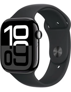 Apple Watch Series 10 GPS 46mm cassa in alluminio, cinturino M/L Sport Jet Black - Foto 1 di 5