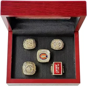 Chicago Bears 5 Rings Championship Ring Set display collection - Picture 1 of 4