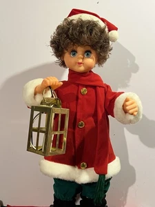 Vintage 1986 Motion-ette Weihnachtspuppe mit Leuchtlaterne getestet funktioniert - Bild 1 von 6