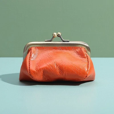 Vintage Japanischer Stil Echtleder Geldbörse Mini Aufbewahrung Portemonnaie - Bild 1 von 4