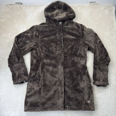 Casaco longo Mountain Hardwear Mynx feminino L marrom com capuz WindStopper - Imagem 1 de 4
