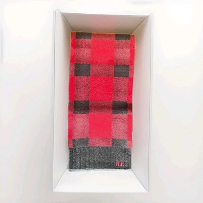 brooks brothers red fleece merino wool scarf — 第 1/3 张图片