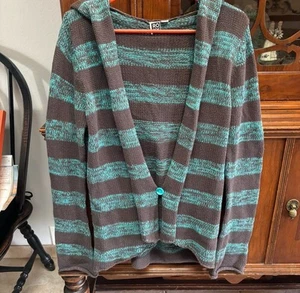Roxy Strickpullover mit Kapuze 2000er Jahre Y2K Große L - Bild 1 von 8