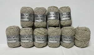 Sable Wool Bulky Knit 100g Balls x 10 New Pure Wool Undyed Shade 874 NOS - Picture 1 of 10