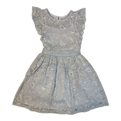 Vestido Zunie Niña Toda Ocasión Manga Acampanada Floral Encaje Hasta la Rodilla Foto 1 de 2