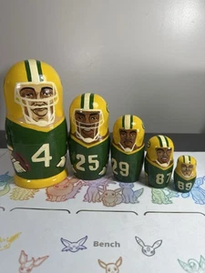 Green Bay Packers verschachtelte Puppen Favre Levens Brooks Harris Chmura handbemalt - Bild 1 von 4