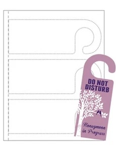 Print-Ready Arched Door Hangers, 3" x 8", 3-UP on 8-1/2" x 11"-25 Shts(75 Hngrs) - Picture 1 of 1