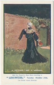 MESSAGE & A WARNING, ANSWERS, GREAT HOME JOURNAL, A MORROW- Advertising Postcard - Foto 1 di 2